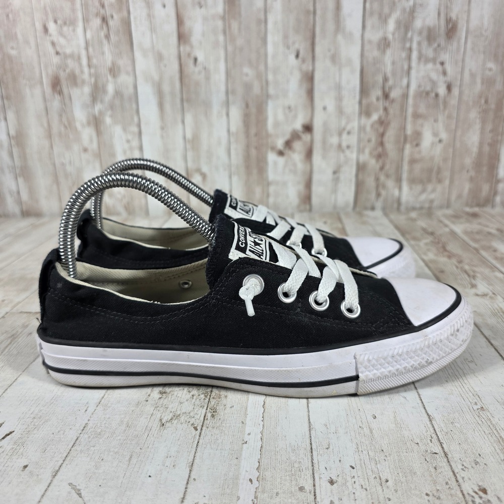Converse Chuck Taylor All Star Shoreline Black Slip On Sneakers  Womens 7.5